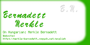 bernadett merkle business card